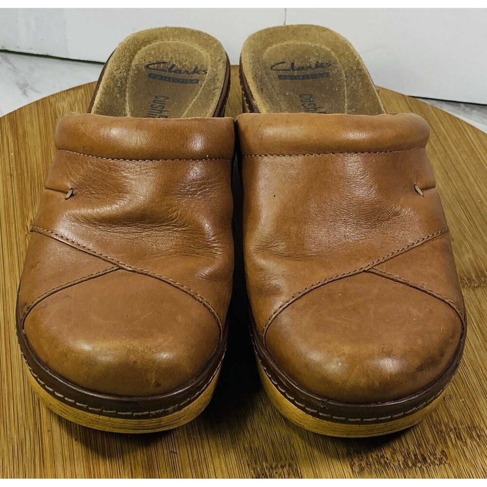 Clarks Collections Women's Heeled Clogs Brown Size 6M - Picture 3 of 6